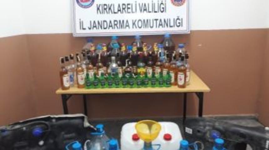 105 Litre Kaçak İçki Ele Geçirildi