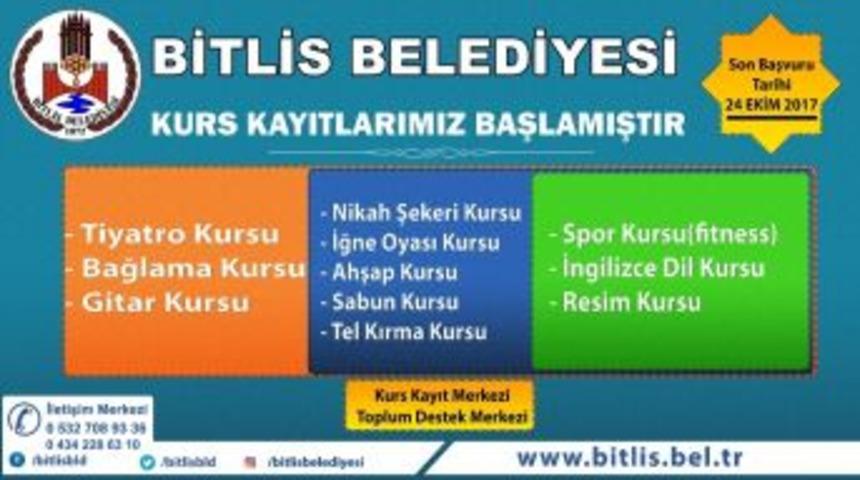 Bitlis Belediyesinin Kurs Kayıtları Başladı