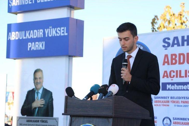 Milletvekili Abdulkadir Yüksel’in İsmi Gaziantep’te Parkta Yaşatılıyor G1