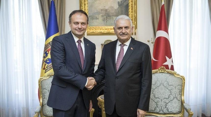 Başbakan Yıldırım, Moldova Parlamento Başkanı Candu İle G&ouml;r&uuml;şt&uuml;