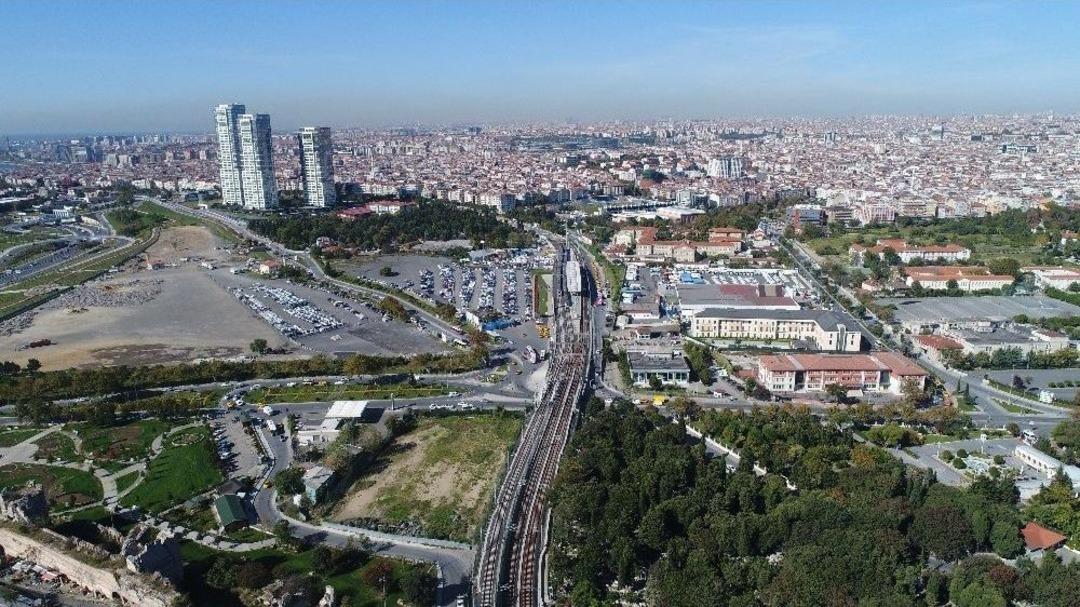 Halkalı Sirkeci Tren Hattı İnşaatında Son Durum Havadan G&ouml;r&uuml;nt&uuml;lendi