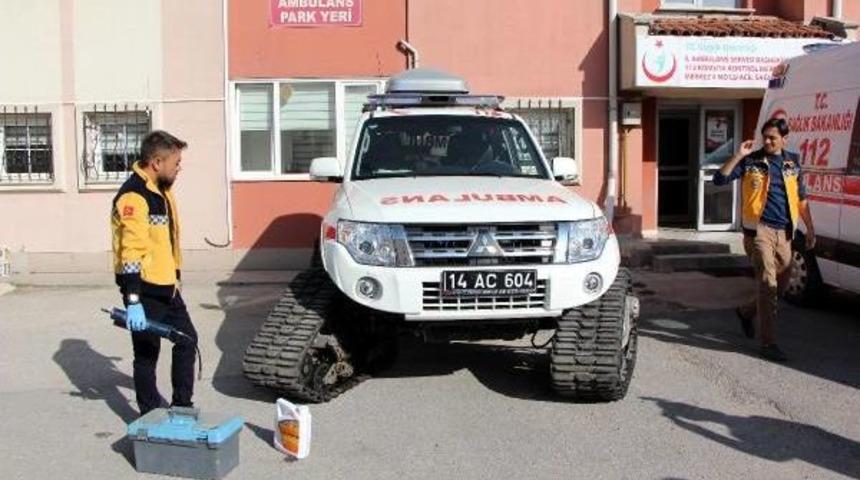 Bolu'da Kar Ambulansları Kışa Hazır