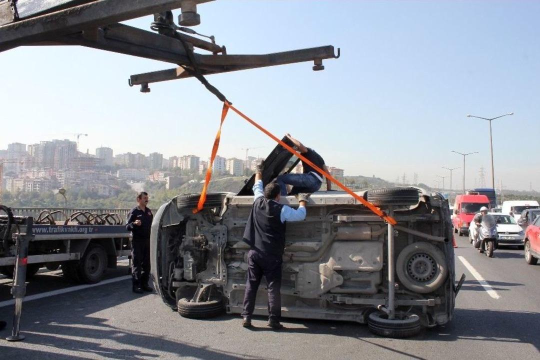 (&ouml;zel Haber) Tem&rsquo;de Trafiği Kilitleyen Kaza
