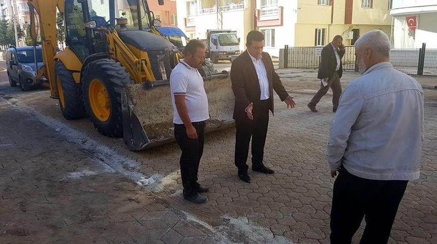 Başkan Bakıcı Devam Eden Yol &Ccedil;alışmalarını İnceledi