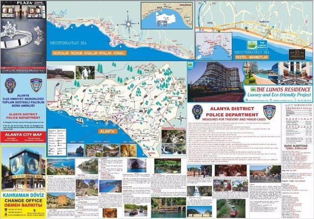 Alanya Polisi Turistlere Harita Dağıttı 1