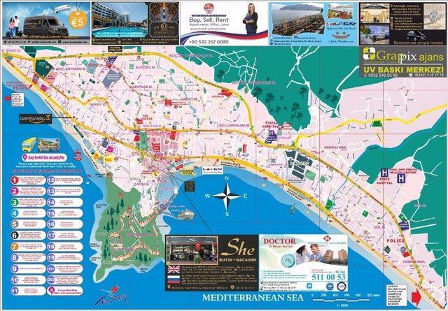 Alanya Polisi Turistlere Harita Dağıttı 2