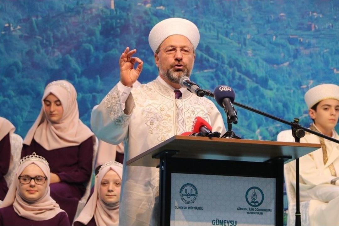 Diyanet İşleri Başkanı Erbaş: "bug&uuml;n D&uuml;nyamızın Hangi Meselesini &Ccedil;&ouml;zmek İstersek Mutlaka Kur&rsquo;an&rsquo;ın Mesajlarını G&uuml;ndeme Almak Zorundayız"