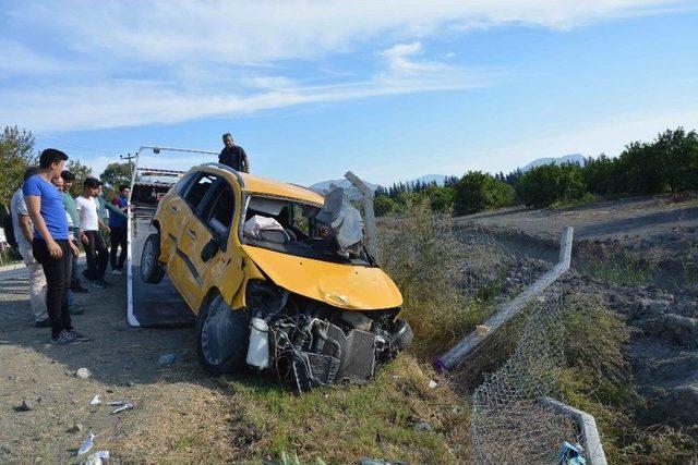 Dalaman’da Otomobil Şarampole Devrildi; 1 Yaralı 1