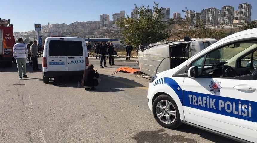 Başkentte Trafik Kazası: 1 Ölü, 2 Yaralı