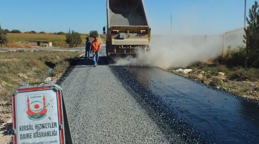 Ceylanpınar Kırsalında Sathi Asfalt &Ccedil;alışması