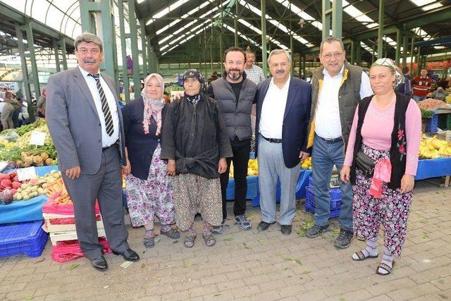 Başkan Uysal, Aktaş’la Pazaryeri Esnafını Ziyaret Etti 2