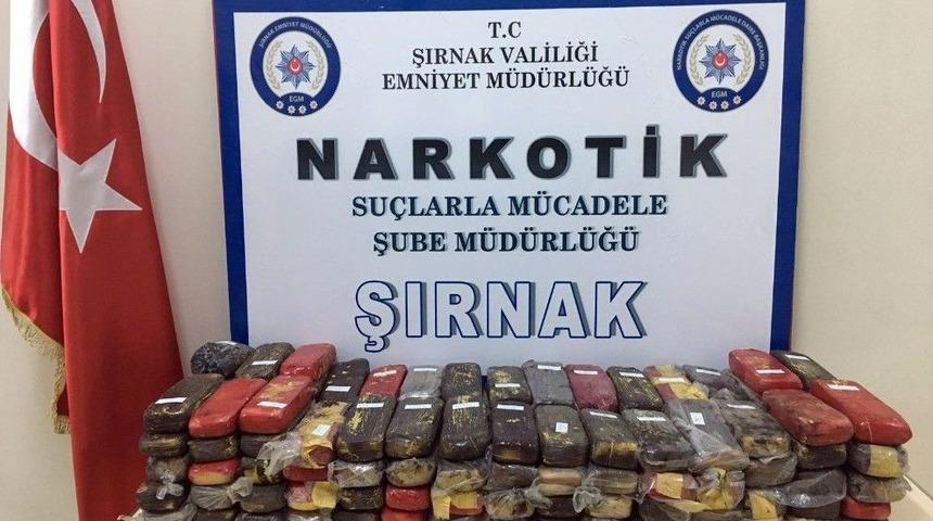 Şırnak&rsquo;ta 66 Kilo Eroin Ele Ge&ccedil;irildi