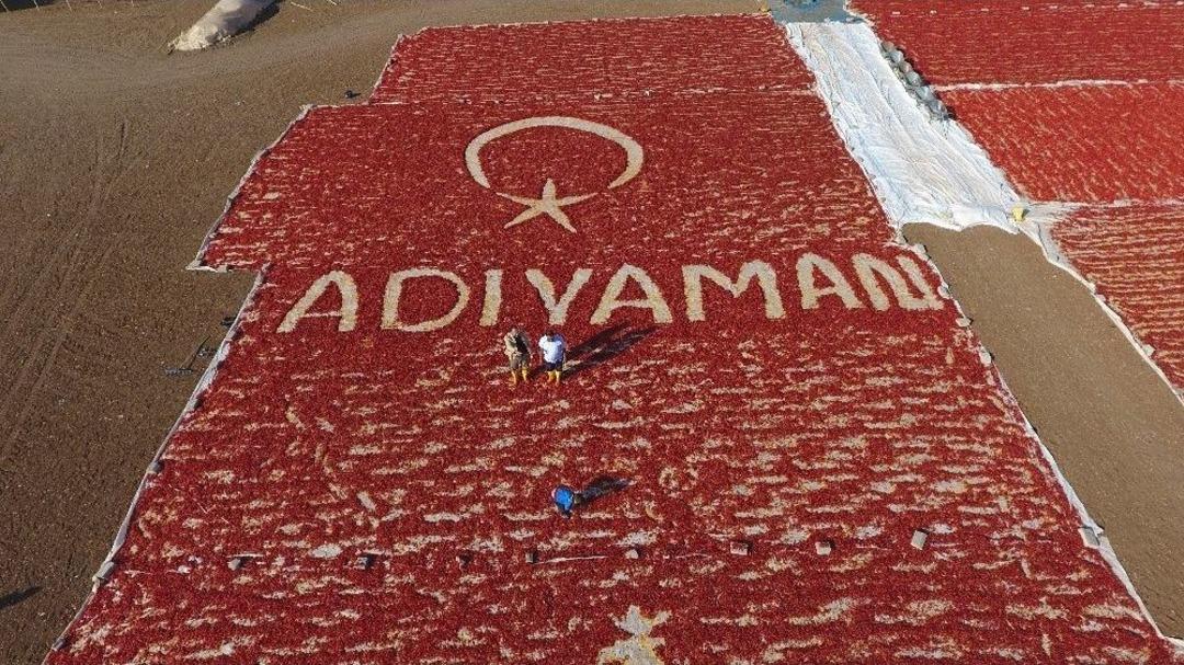 Kırmızı Biber İle T&uuml;rk Bayraklı G&ouml;rsel Ş&ouml;len