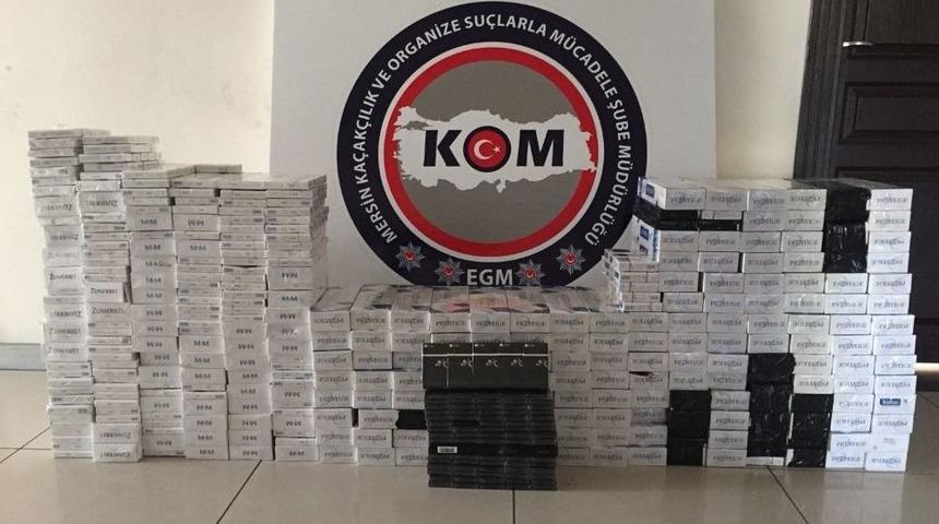 Mersin&rsquo;de Ka&ccedil;ak Sigara Operasyonu