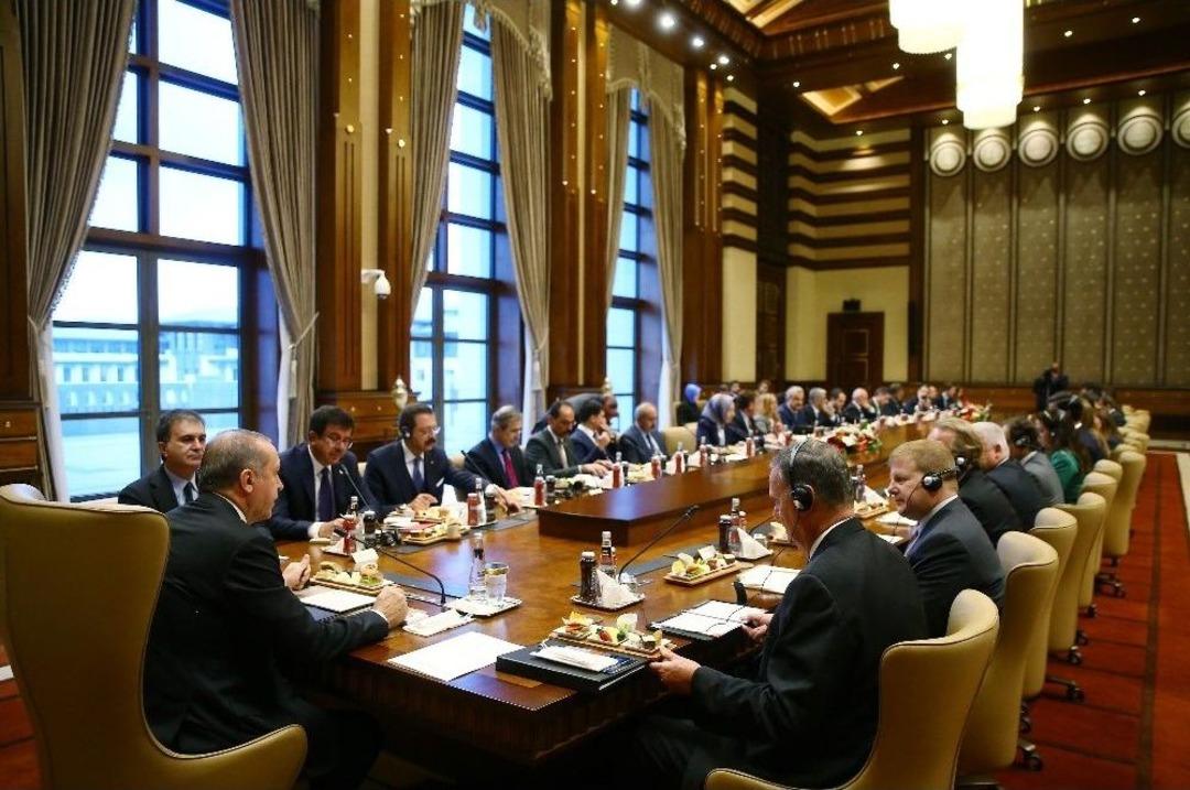Cumhurbaşkanı Erdoğan, Amerikan T&uuml;rk Konseyi Ve Abd Ticaret Odası Heyetini Kabul Etti