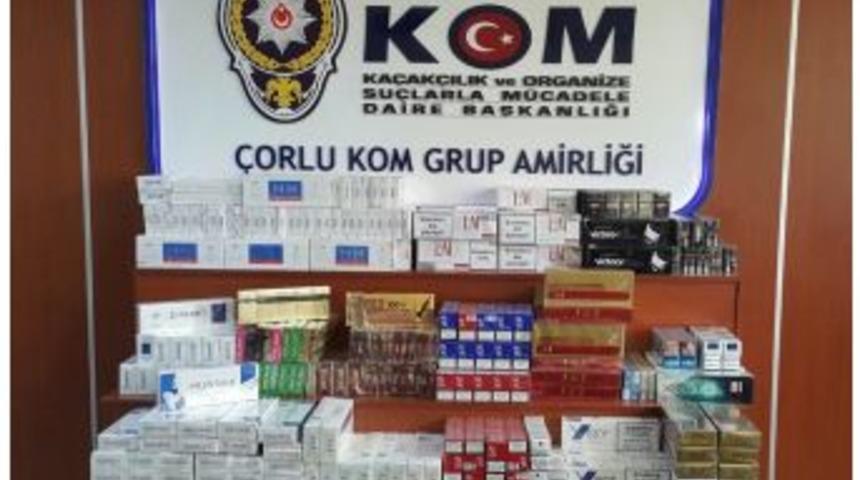 &Ccedil;orlu&rsquo;da 3 Bin 500 Paket Ka&ccedil;ak Sigara Ele Ge&ccedil;irildi