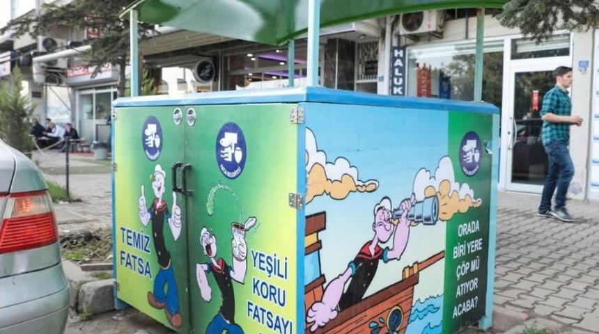 &Ccedil;&ouml;p Konteynerlerine Estetik G&ouml;r&uuml;nt&uuml;