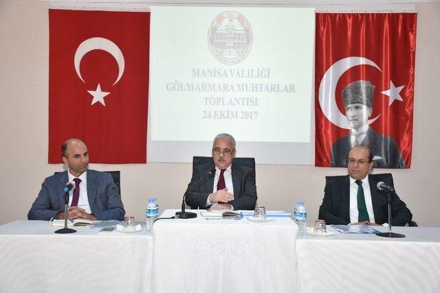 Vali Güvençer, Gölmarmara’da Muhtarları Dinledi