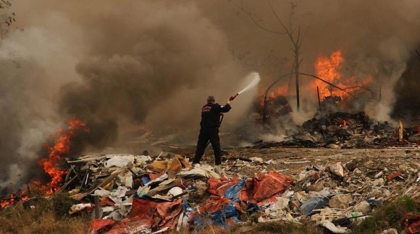 Samsun’da Çöp Yangını Korkuttu
