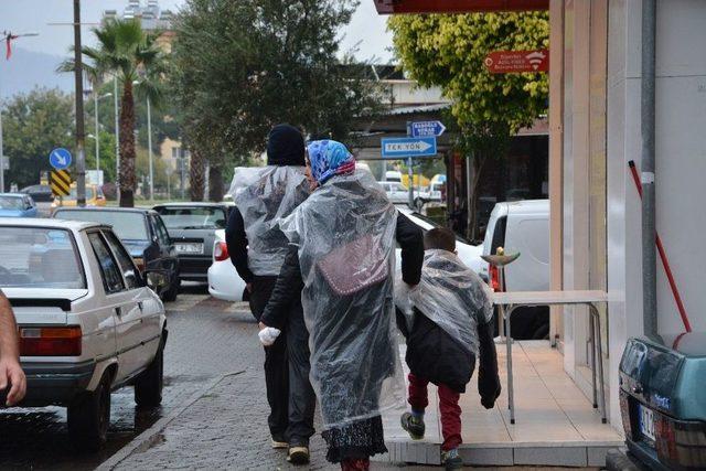 Ortaca’da Sağanak Yağış Etkili Oldu