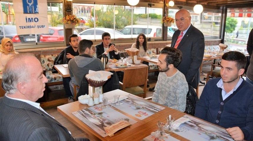 Başkan Eşkinat İnşaat M&uuml;hendisleri Odası&rsquo;nın Kahvaltısına Katıldı