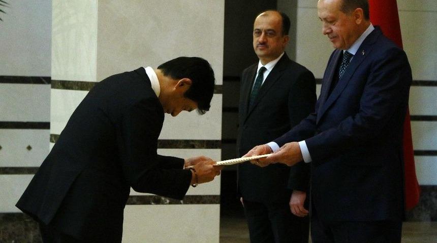 Cumhurbaşkanı Erdoğan, Japonya B&uuml;y&uuml;kel&ccedil;isini Kabul Etti