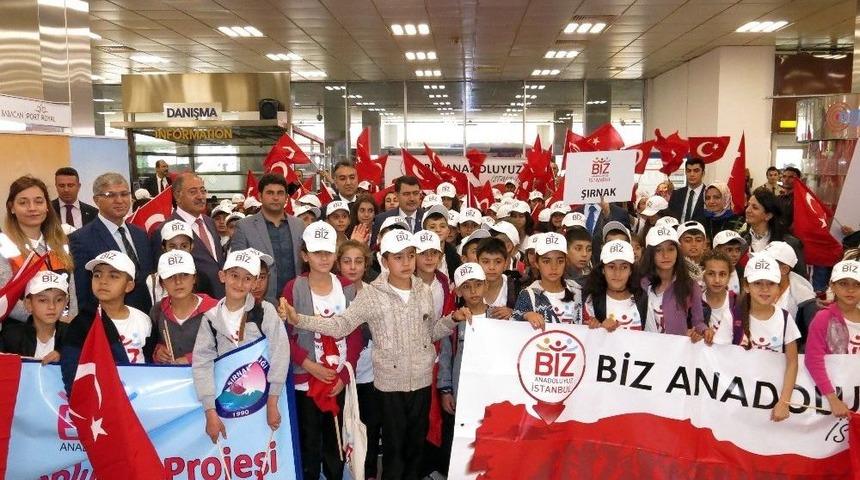 İlk Kez U&ccedil;ağa Binen Şırnaklı &Ccedil;ocuklar İstanbul&rsquo;da
