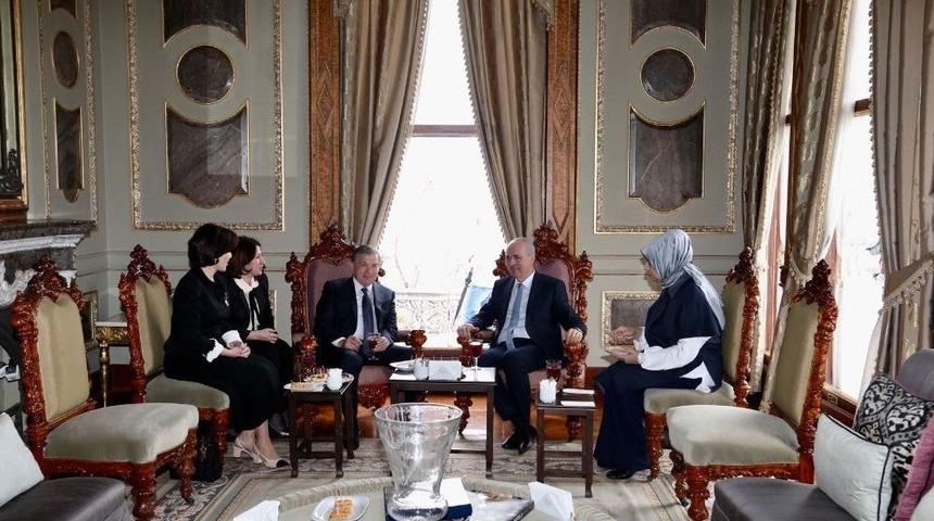 Bakan Kurtulmuş, &Ouml;zbekistan Cumhurbaşkanı Mirziyoyev&rsquo;i Topkapı Sarayı&rsquo;nda Ağırladı