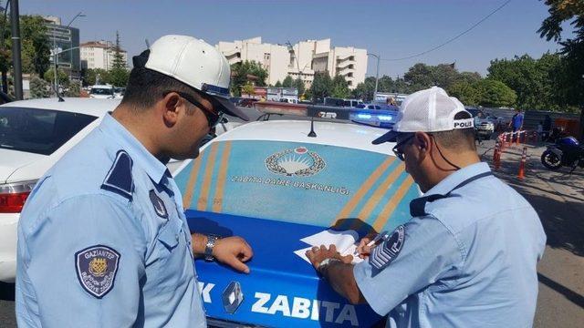 Gaziantep’te Trafikte Zabıta Polis İşbirliği