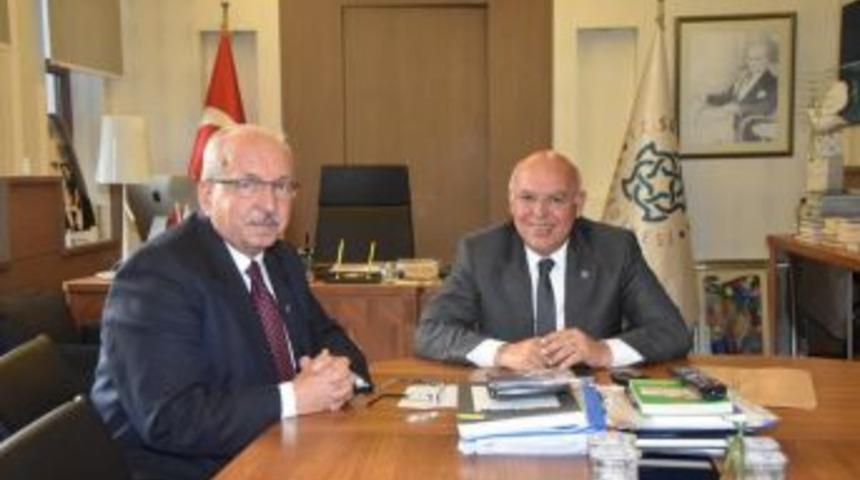 Başkan Albsayrak, Başkan Eşkinat İle G&ouml;r&uuml;şt&uuml;