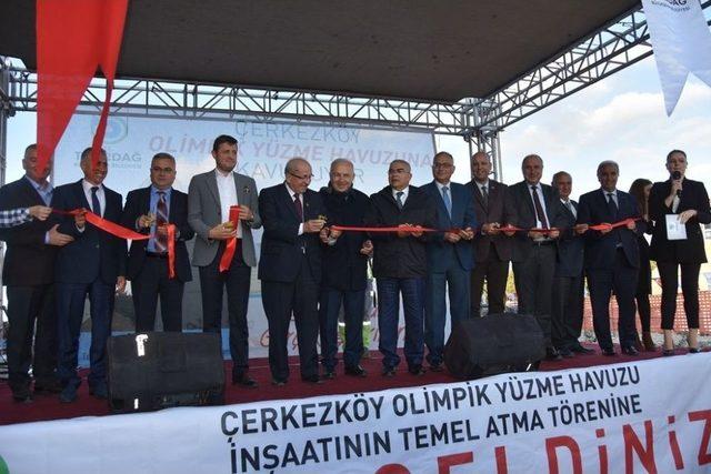 Çerkezköy’de Olimpik Yüzme Havuzu Temeli Atıldı