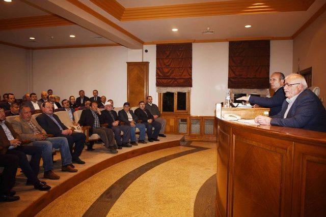 Taşköprü Belediye Başkanı Hüseyin Arslan, Mahalle Muhtarlarını Ve Stk Temsilcilerini Bilgilendirdi
