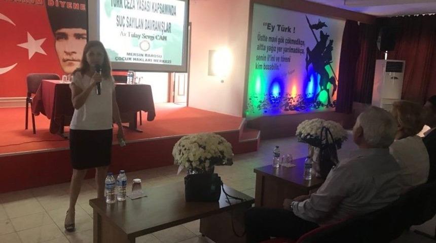 Mersin Barosu, Lise &Ouml;ğrencilerini Su&ccedil; Sayılan Davranışlar Konusunda Eğitiyor