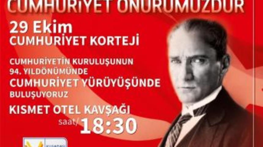 Kuşadası&rsquo;nda 29 Ekim&rsquo;de &ldquo; Adım Adım Cumhuriyet &ldquo; Temalı Kortej Yapılacak