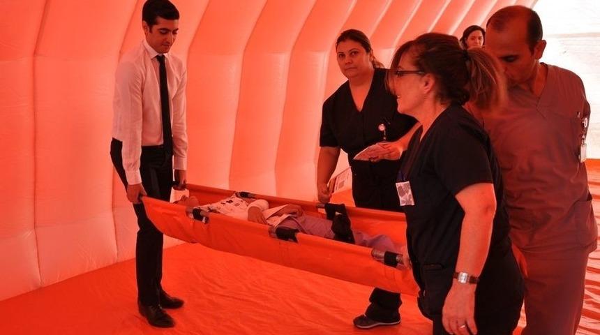 Hastanede Afet Tatbikatı Yapıldı