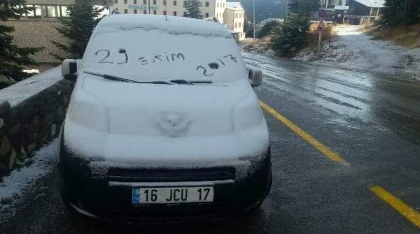 29 Ekim&rsquo;de Uludağ&rsquo;da Kar S&uuml;rprizi