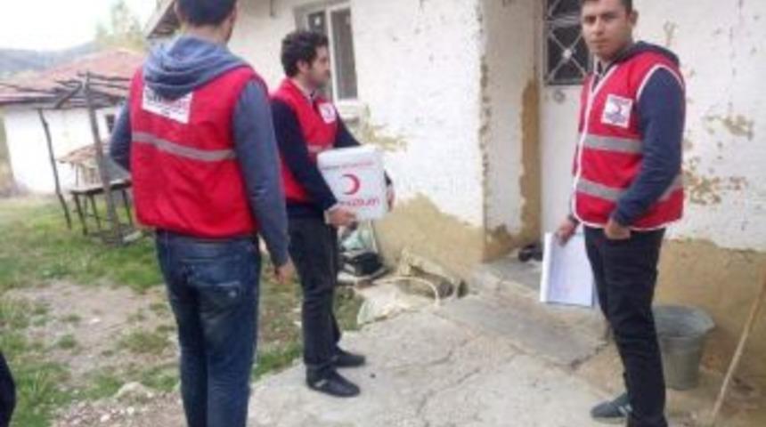 Kızılay&rsquo;dan 75 Aileye Gıda Yardımı