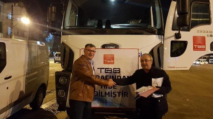 T&uuml;rkiye Belediyeler Birliği&rsquo;nden Vezirhan Belediyesine Hibe Kamyon