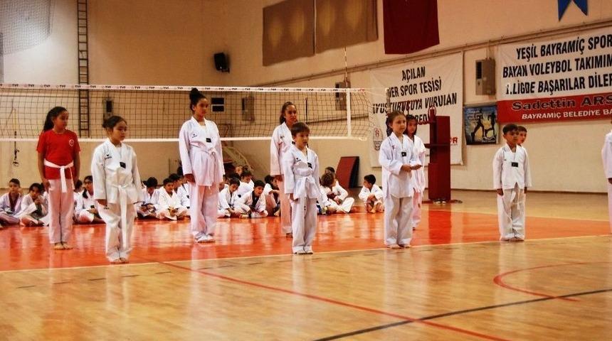 Bayrami&ccedil;&rsquo;te Taekwondo Kuşak Sınavı