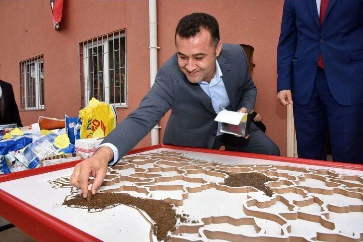 81 İlden Gelen Toprakla Türkiye Haritası Yaptılar G3