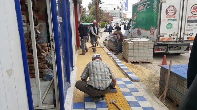 Pazaryeri’nde Kaldırım Çalışmaları Devam Ediyor