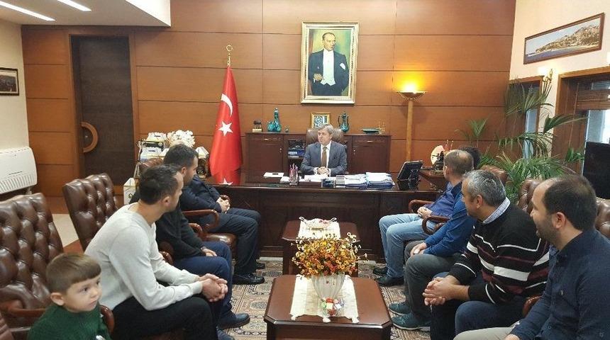 O Madencileri Vali Ahmet Çınar Kabul Etti