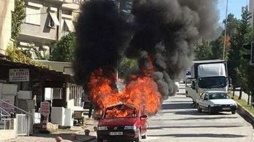 Lpg&rsquo;li Ara&ccedil; Bir Anda Alev Topuna D&ouml;nd&uuml;