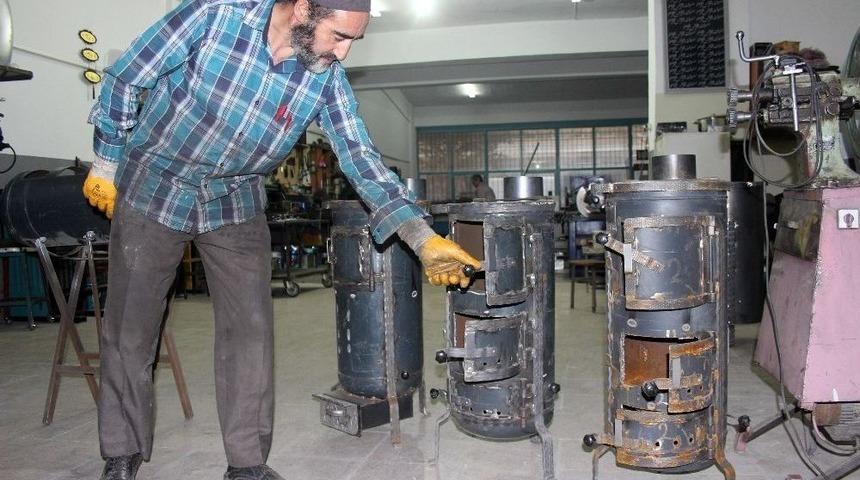 Lpg Tanklarından Soba İmal Ediyor