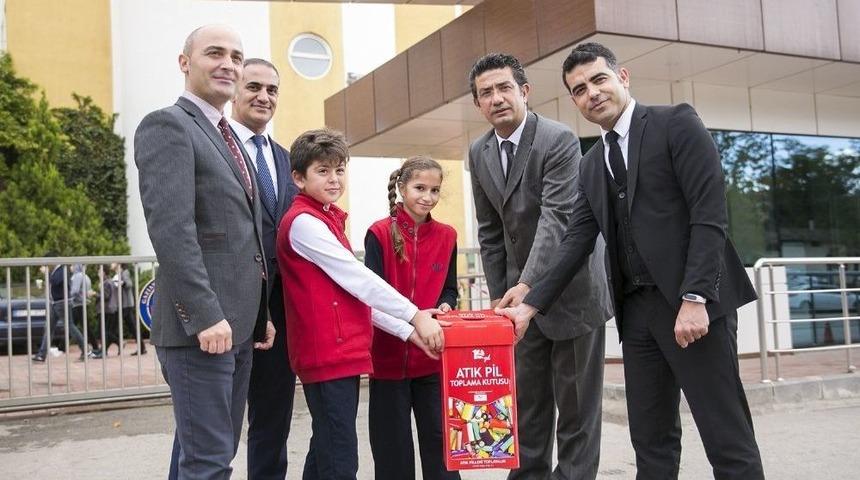 Şehitkamil&rsquo;in Atık Pil Projesine Destek