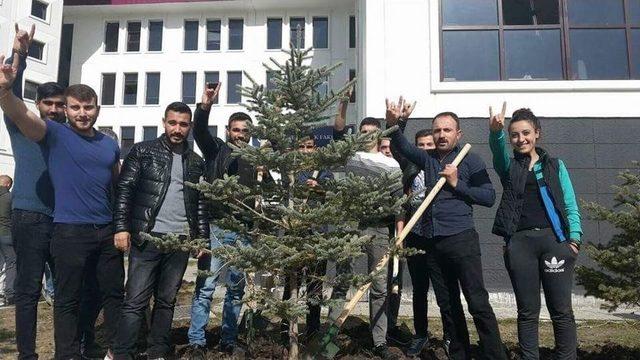 Ülkü Ocakları Şehit Fırat Çakıroğlu Anısına Ağaç Dikti