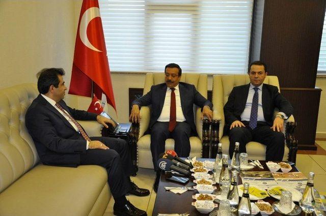 Vali G&uuml;zeloğlu&rsquo;ndan Başkan Atilla&rsquo;ya Ziyaret 1