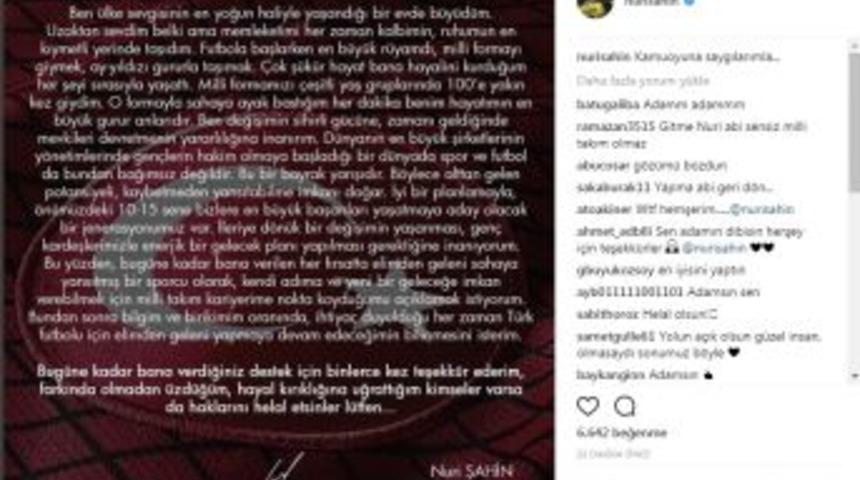 Nuri Şahin, A Mili Takım&rsquo;a Veda Etti