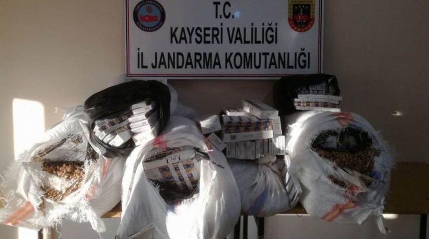 Fıstık &Ccedil;uvallarının İ&ccedil;inden Ka&ccedil;ak Sigara Ele Ge&ccedil;irildi