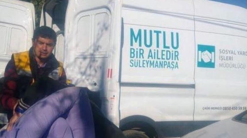 Evi Yanan Vatandaşlara S&uuml;leymanpaşa Belediyesinden Destek